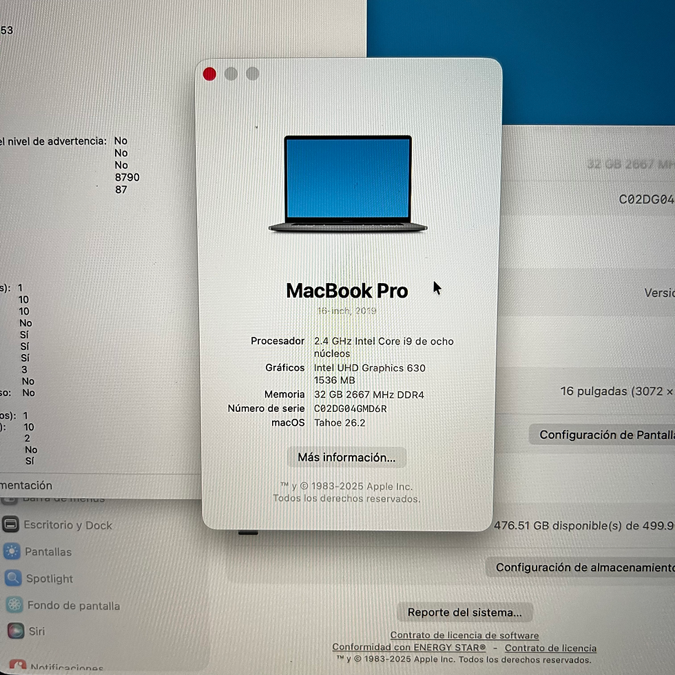 Miniatura: VENDIDO - Macbook pro 16" 2019 i9 32gb RAM 512 SSD 4gb video Touch bar y ID