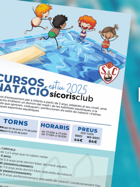 Cursets de natació d'Estiu 2025 - Inscripcions obertes