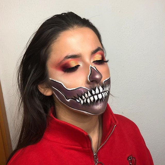 ❤️✨👻sPOoKY SkuLL GLaM👻✨❤️#halloweenmak