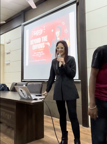SassyHRLady Naz at St. Xavier's College - Beyond the obvious