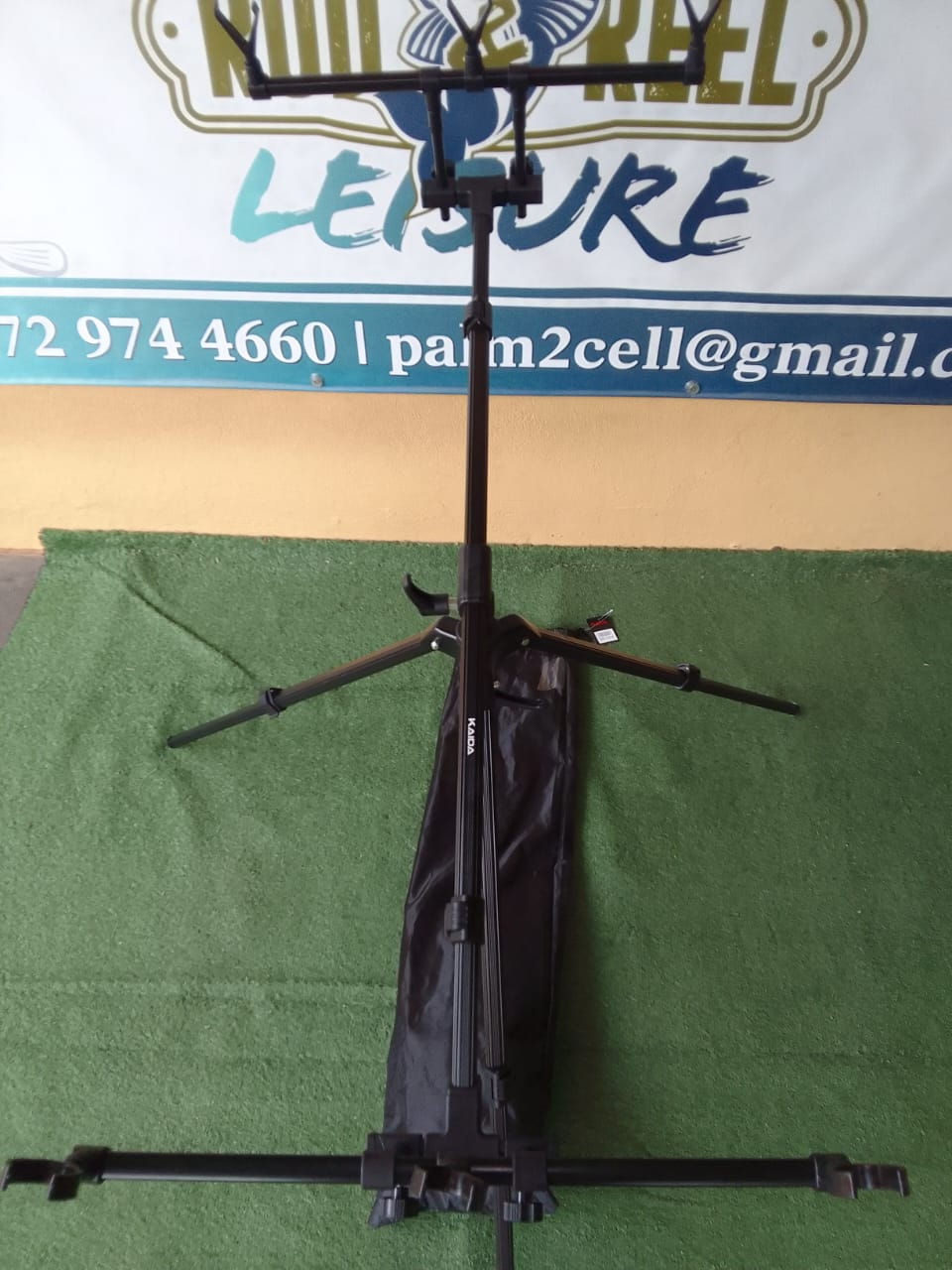 Thumbnail: New Kiada 3 Pod Tripot Fishing Stand with bag and Rod Holders