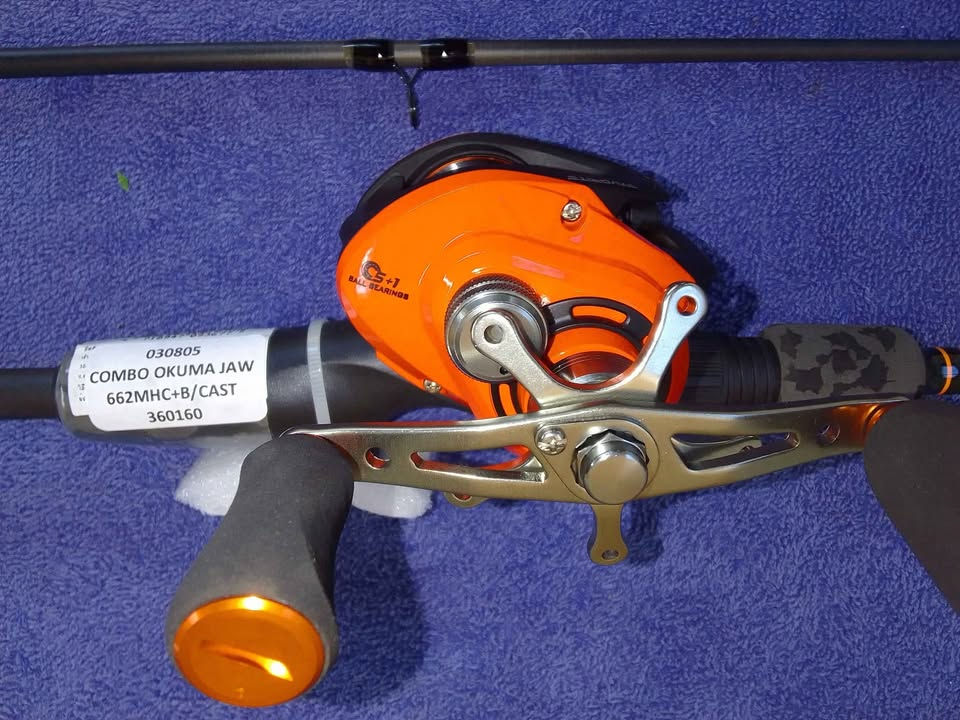 Thumbnail: New Okuma JAW Baitcasting 2pce 6.62ft Rod 10-20lb. With Rod Bag