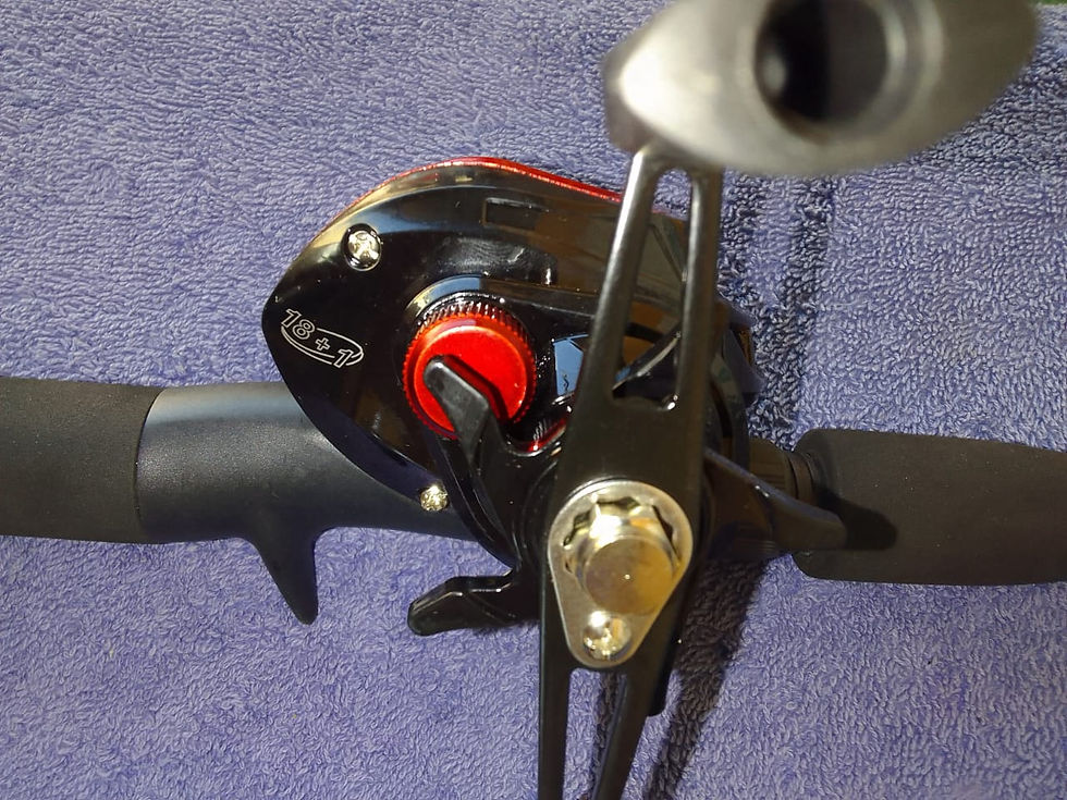 Thumbnail: New 2 pce 6.62ft Bass Monster Casting Rod with Bait Casting Reel