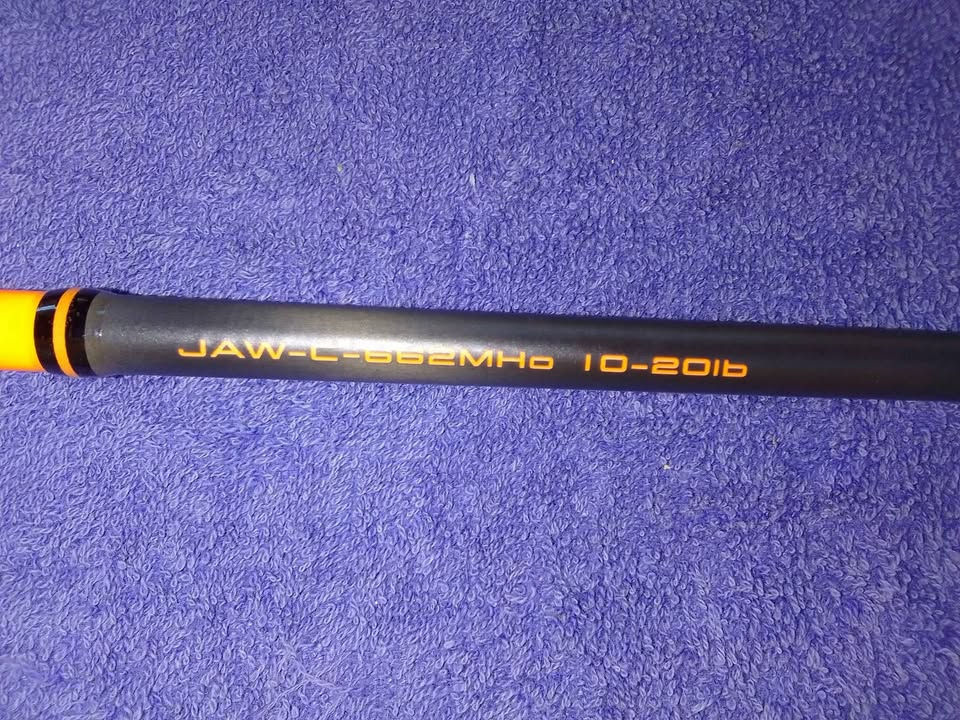 Thumbnail: New Okuma JAW Baitcasting 2pce 6.62ft Rod 10-20lb. With Rod Bag