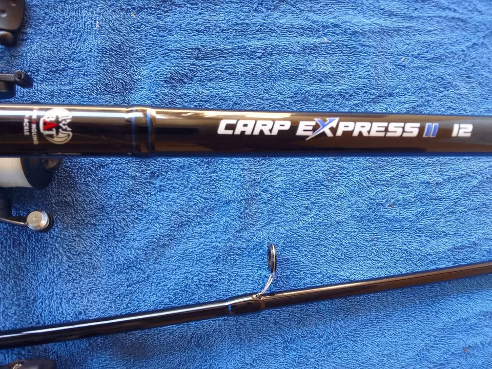 Thumbnail: New 2pce 12ft Carp Express ll Combo Fishing Rod and Reel.