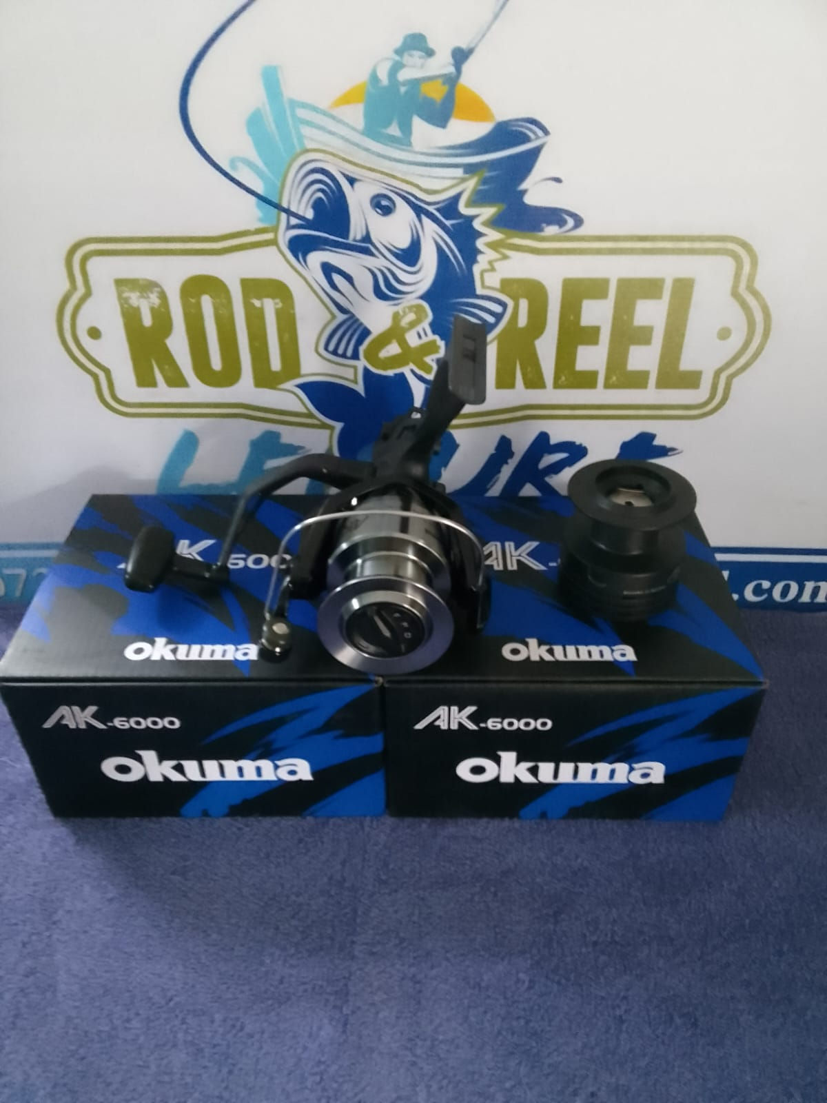 New Okuma AK-6000 Baitfeeder with Alu Spool and spare spool.