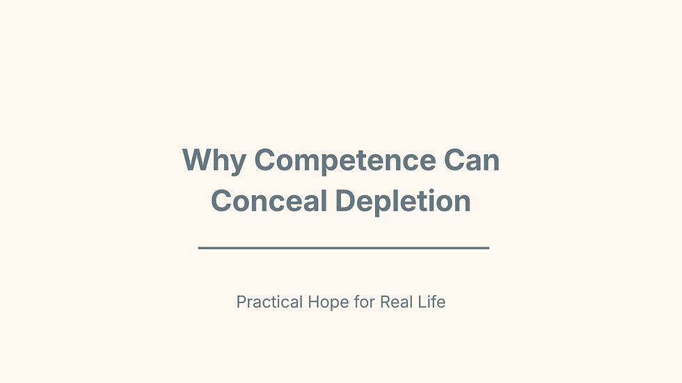 Why Competence Can Conceal Depletion