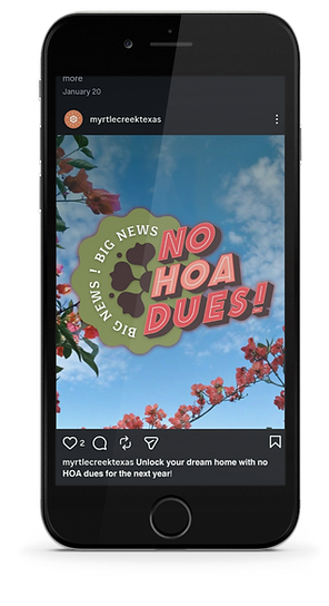 MrytleCreek_No HOA Dues_Digital Campaign