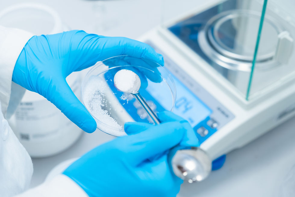Weighing of Ingredients for Cosmetic Products.