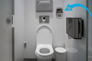 The Original Phone Caddy stainless steel product mounted on the wall of a fast food chain restaurant