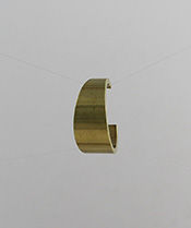 Thumbnail: Tapered Brite-Cut Hoop Earring