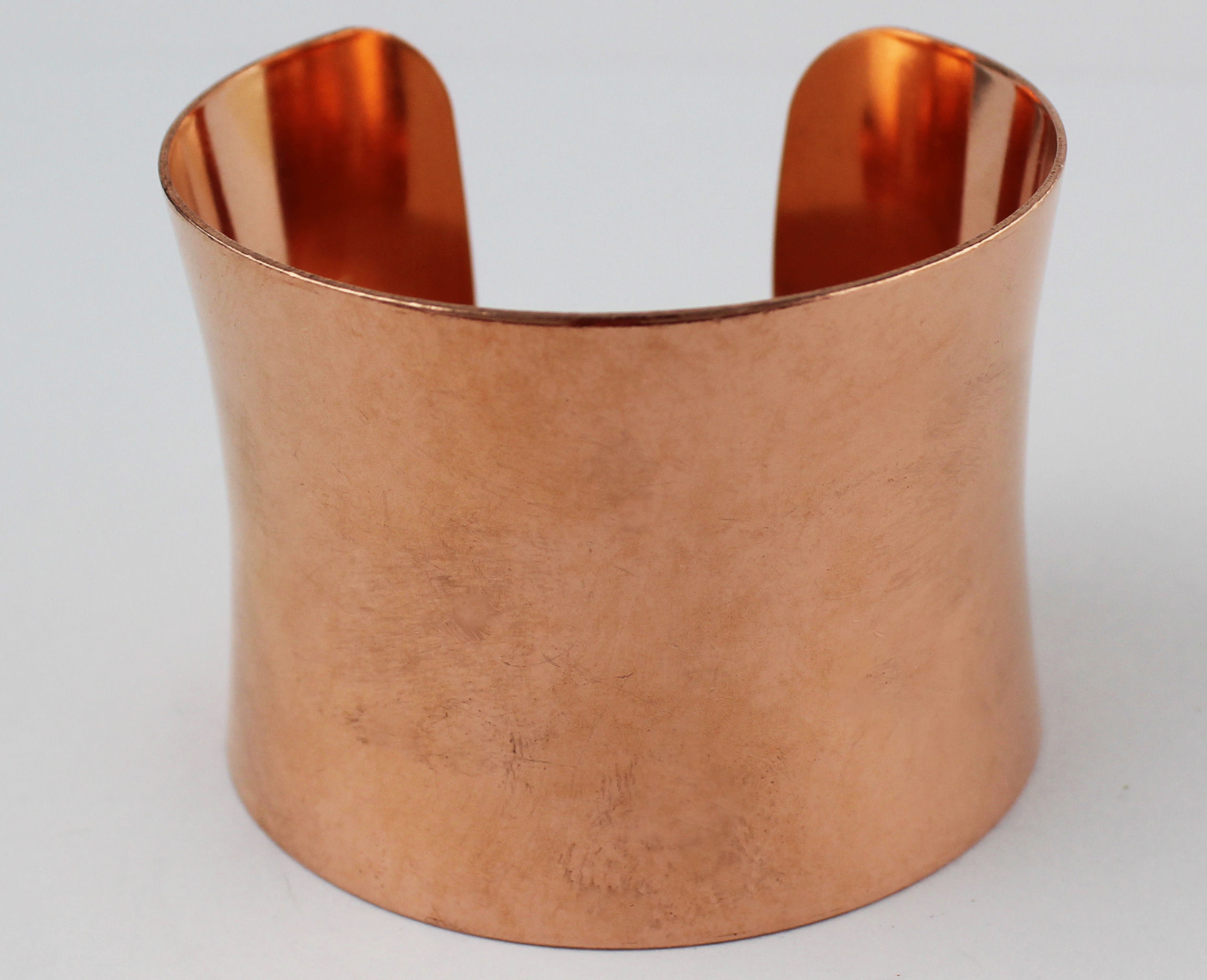 New! 2" Concave Copper Cuff Bracelets