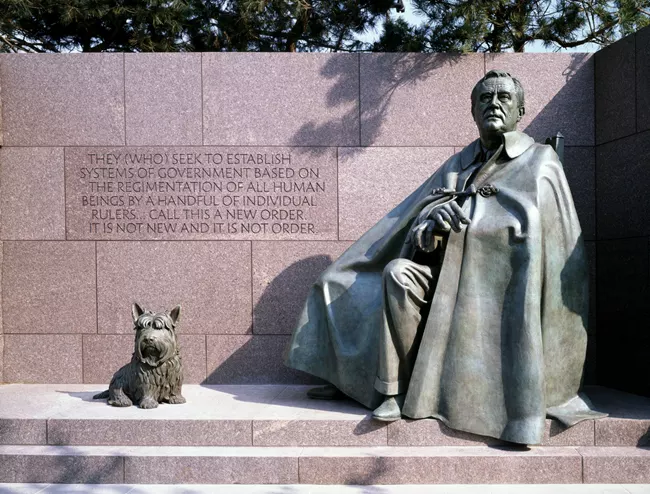 Statue of Franklin Delano Roosevelt in Washington DC