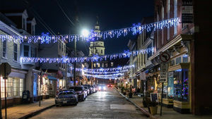 Holiday Lights on West Street Annapolis