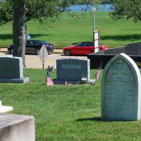 Headstone for John McCain at Naval Academy
