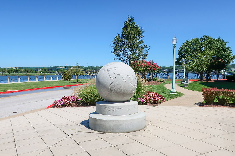 Alumni Hall Globe Statue Naval Academy