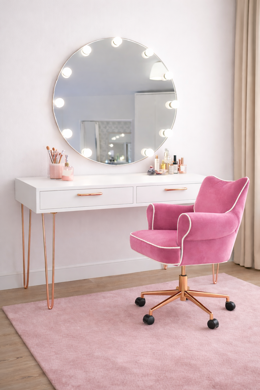 Schminktisch SET Modi120 Rund