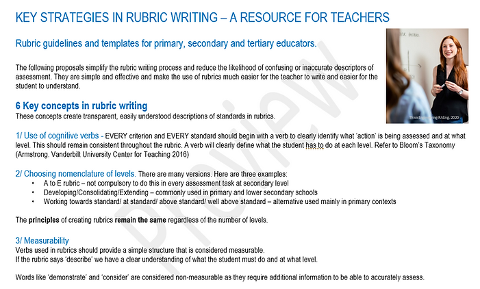 Thumbnail for KEY STRATEGIES USED IN RUBRIC WRITING_ SHORT VERSION.PNG