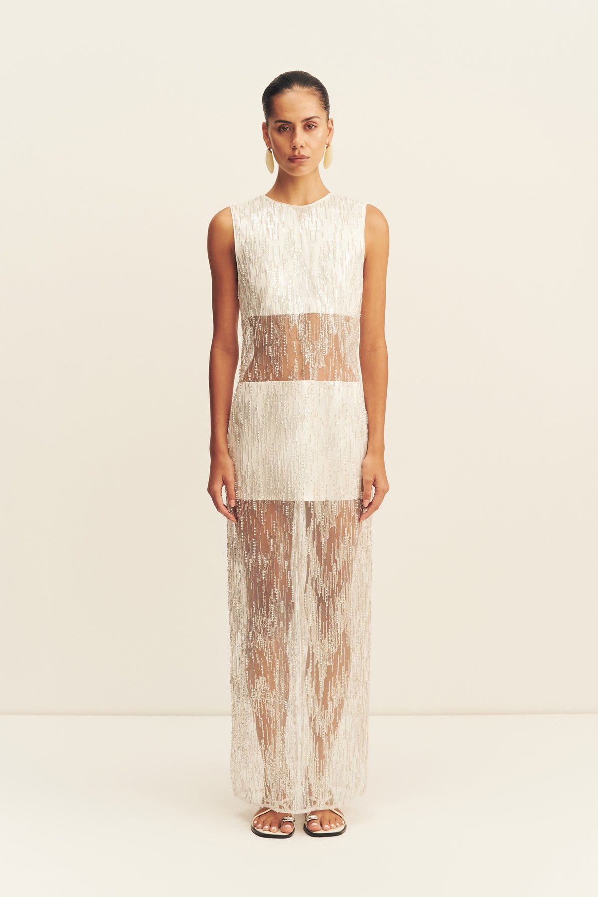 Viva Sequin Spliced Maxi Dress