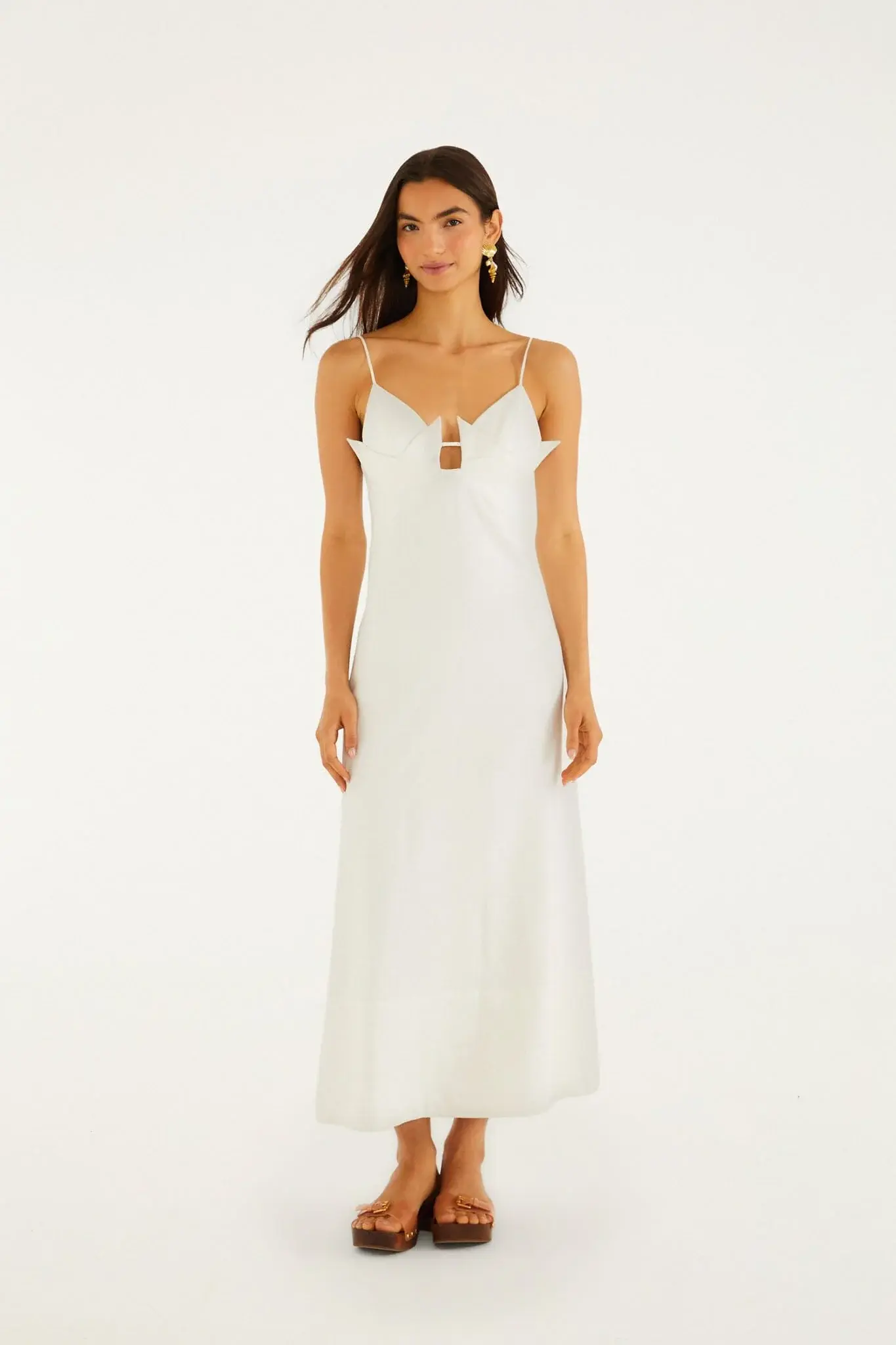 Off-White Paper Boat 3D Maxi Dress