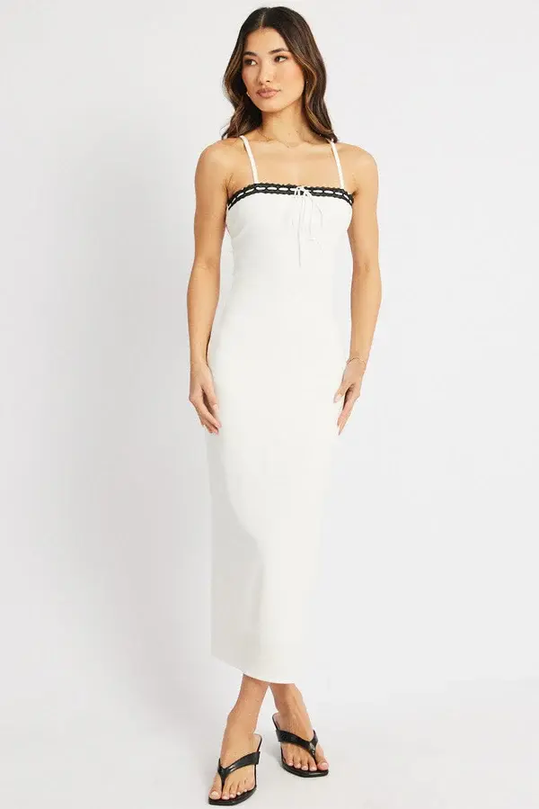 Ribbon Trim Bodycon Dress