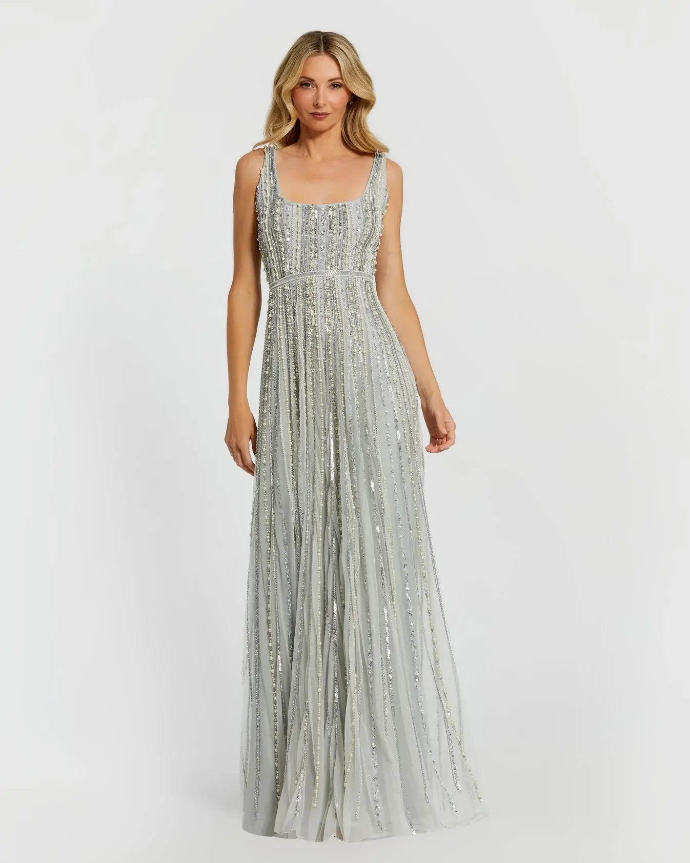 Gown With Striped Beading