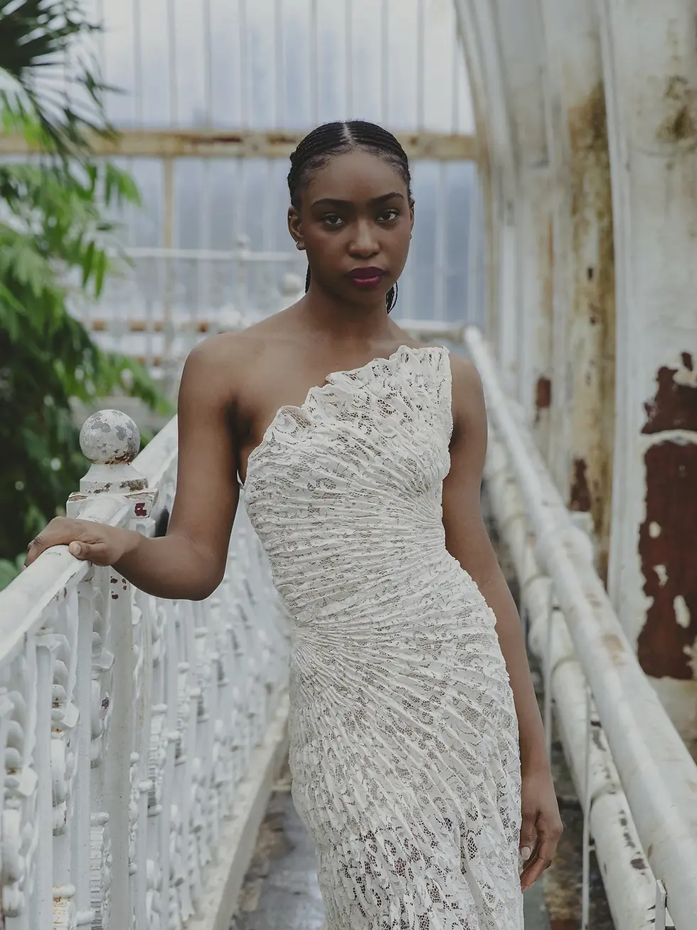 unique white bridal dress