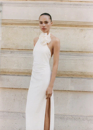 Draped Halter-Neck Dress | The Weddit Draped Halter-Neck Dress | The Weddit