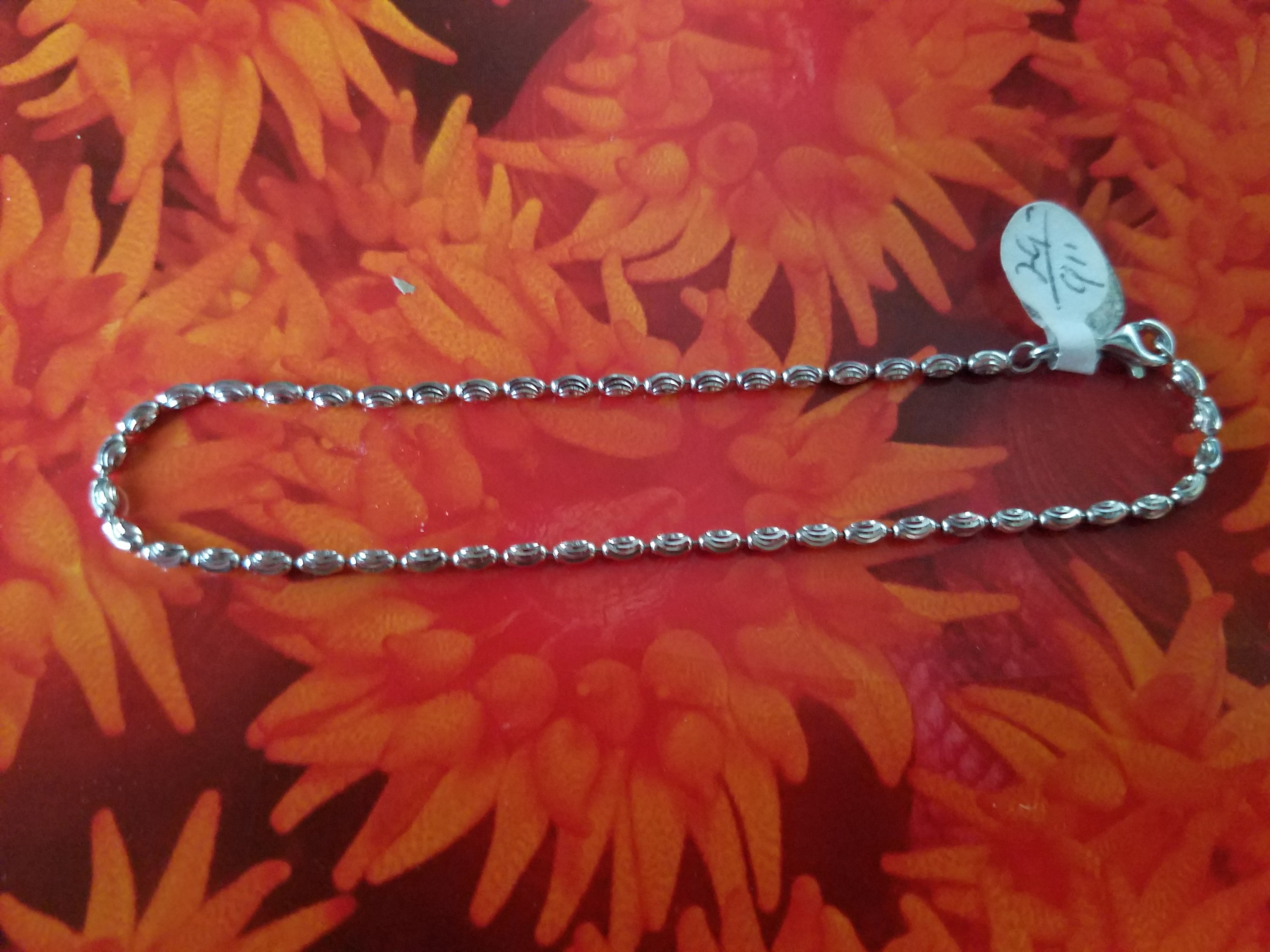 Anklet in sterling silver