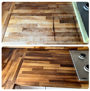 Wooden worktop refurbishing in Surrey