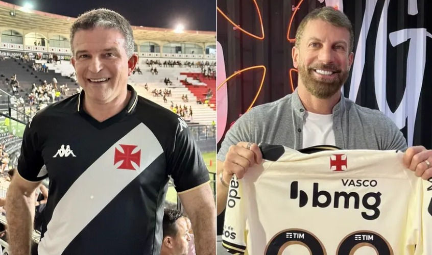 Leven Siano e Pedrinho, concorrentes na disputa eleitoral pela presidência do Vasco em 2023 (Reprodução)