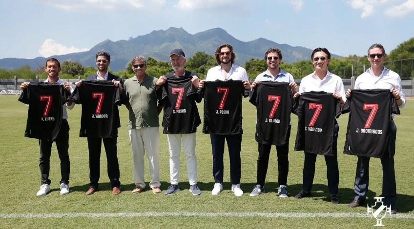 Dirigentes do Vasco recebem executivos da 777 Partners no CT Moacyr Barbosa em 2022 (Rafael Ribeiro/Vasco)