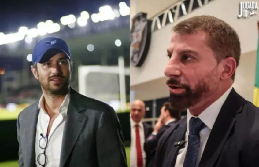 Josh Wander, empresário atrelado à 777 Partners e Pedrinho, presidente do Vasco (Daniel Ramalho e Dikran Sahagian/Vasco)