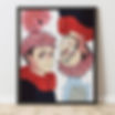 print of yuji itadori and sukuna. Print is flipable