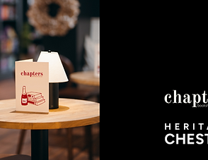 A wooden table with a chapters menu.