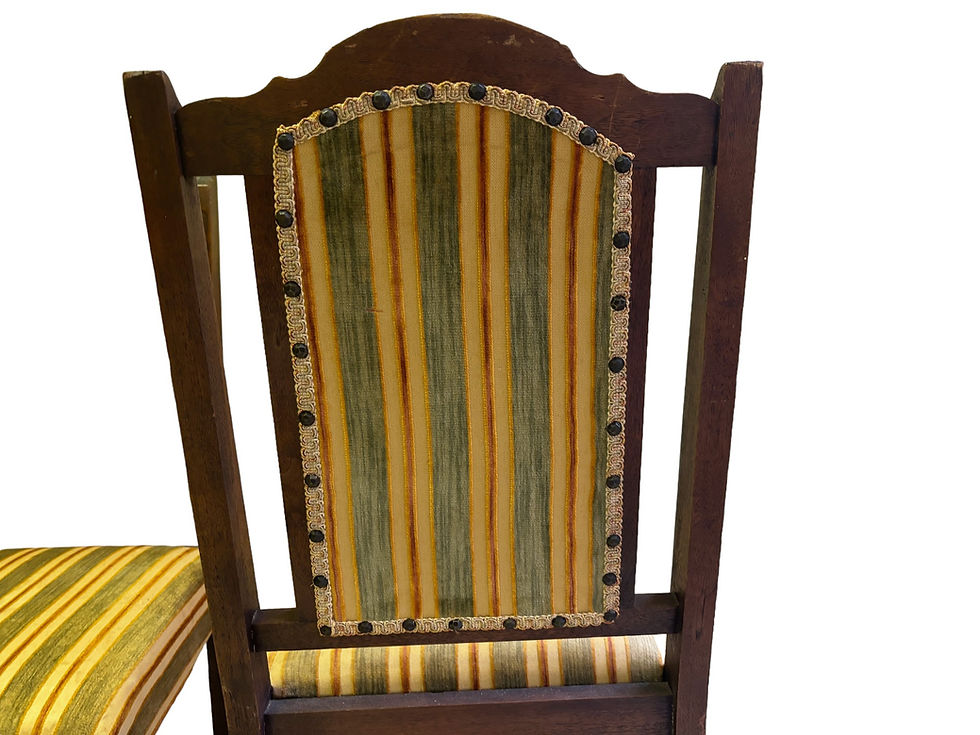 Thumbnail: PAIR OF UPHOLSTERED WOODEN SIDE CHAIRS
