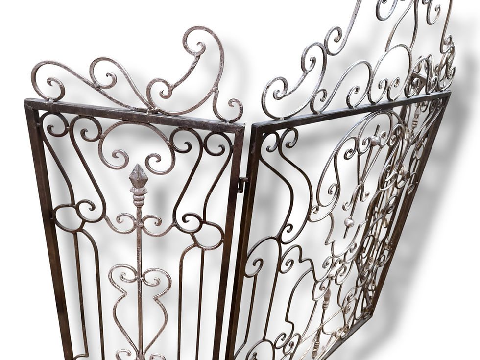Thumbnail: ORNATE THREE-PANEL FIREPLACE SCREEN