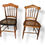 Thumbnail: PAIR OF ANTIQUE TIGER MAPLE SPINDLEBACK SIDE CHAIRS WITH CANE SEATS