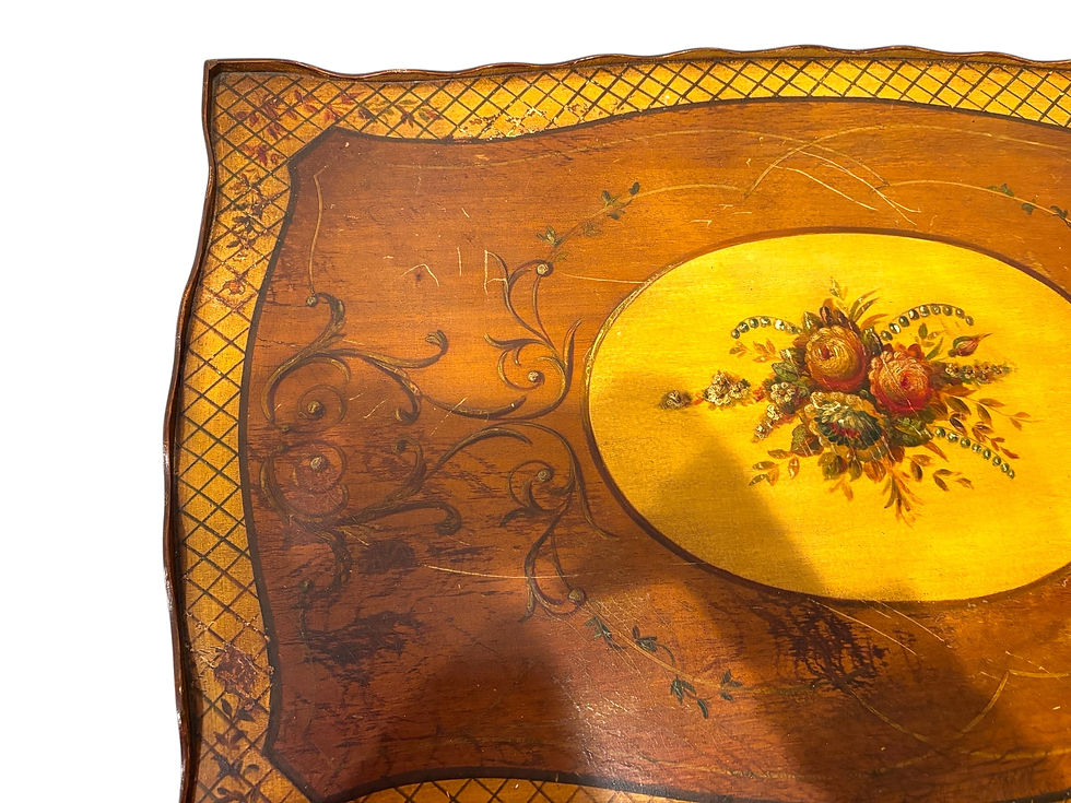 Thumbnail: VINTAGE FRENCH PROVINCIAL HAND-PAINTED COFFEE TABLE