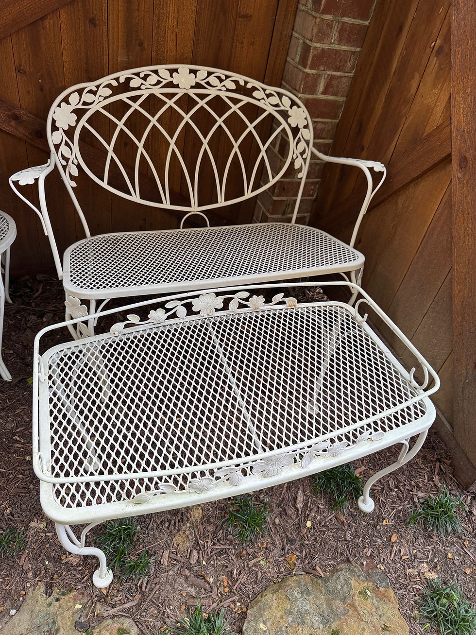 Thumbnail: 14-PIECE WROUGHT IRON PATIO SET
