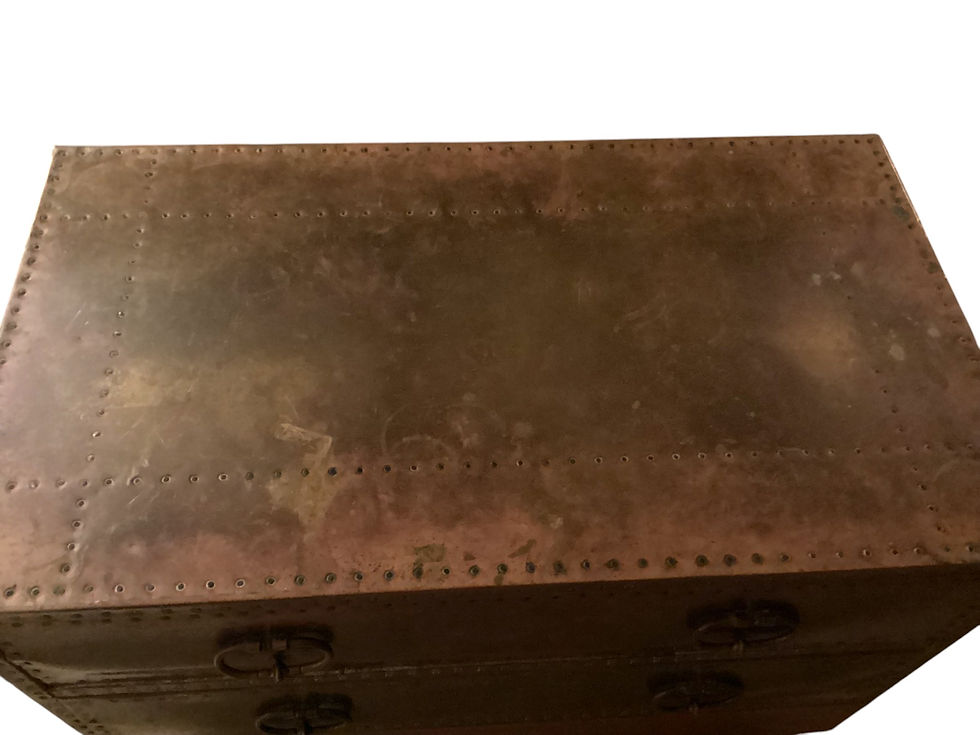 Thumbnail: VINTAGE SARREID BRASS STUDDED CHEST