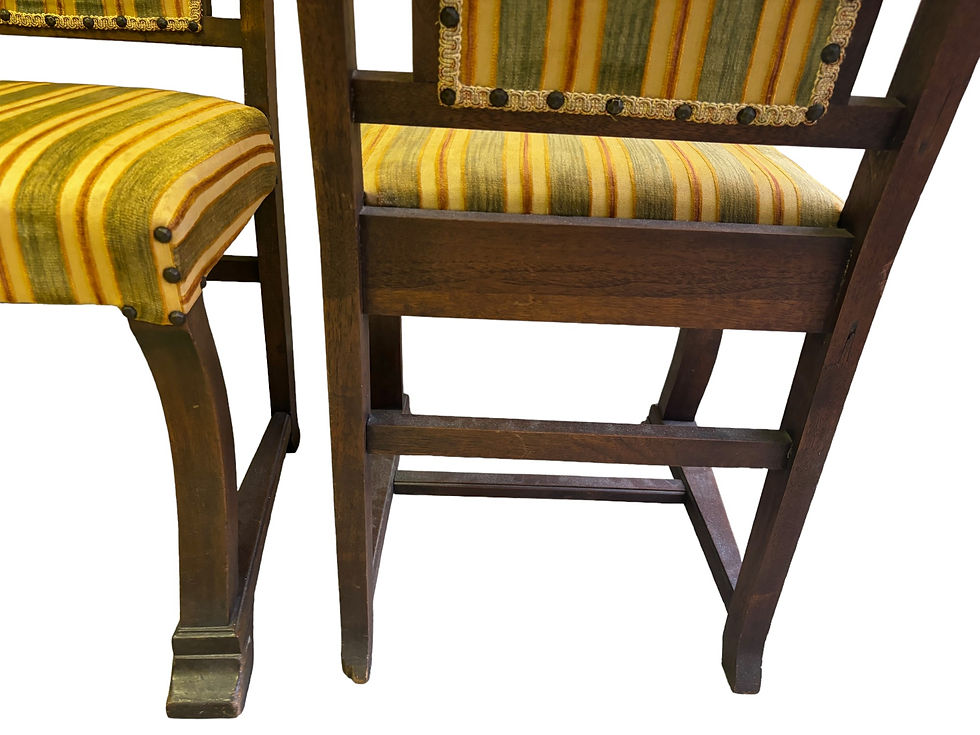 Thumbnail: PAIR OF UPHOLSTERED WOODEN SIDE CHAIRS