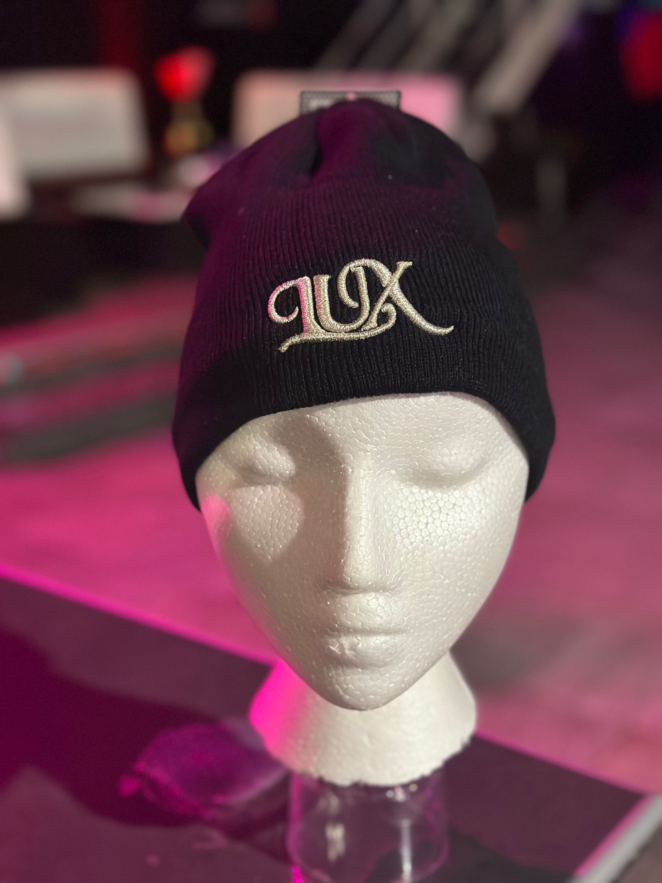 Tuque polyester noir brodé SYLVER