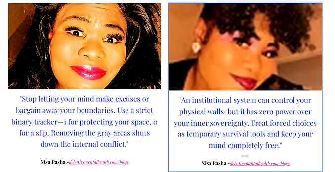 Al-Nisa Rene Pasha Photos Grid preview of visual mental health quotes, images, and video breakdown thumbnails