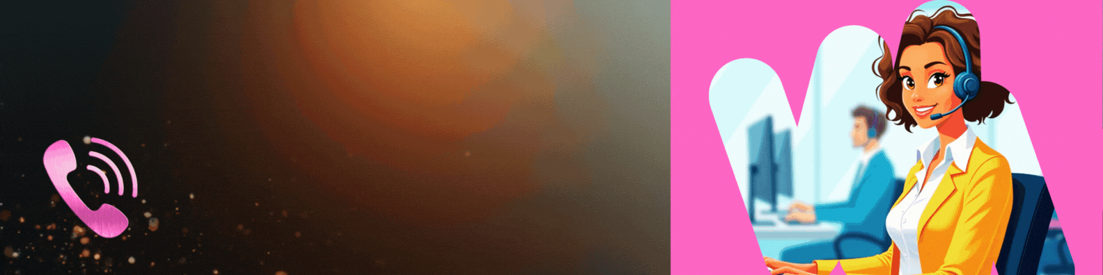 Green Pink Yellow Dynamic Frames Support Service Advertising LinkedIn Banner.gif