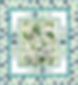 Panel Bliss quilt in Meadow Garden collection by Michael Miller Fabrics. Very pretty floral and leaf panel in center of quilt.