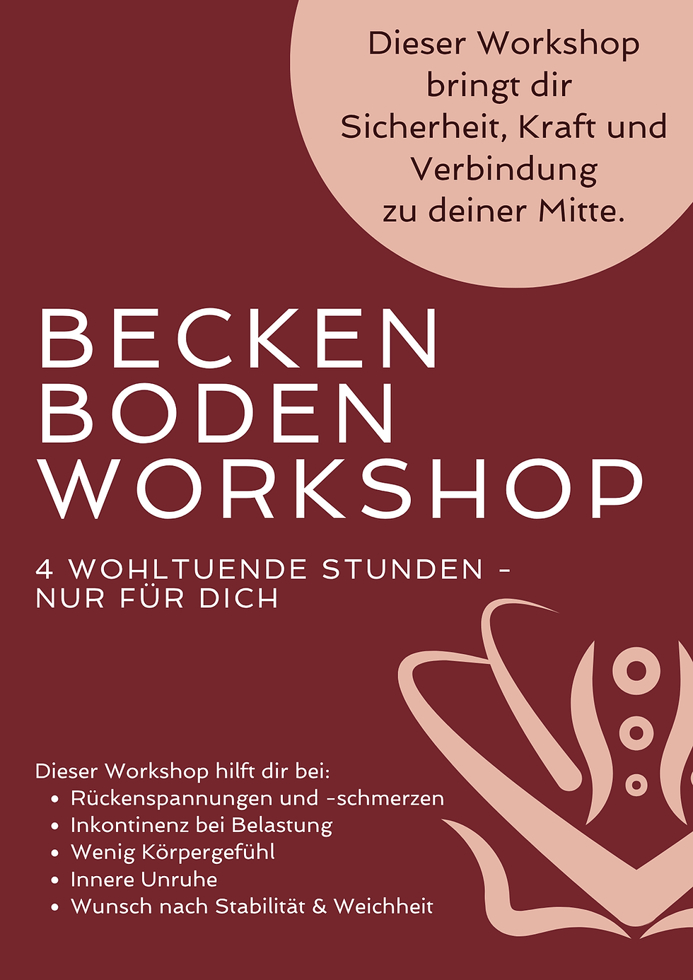 Beckenboden Workshop - 4 wohltuende Stunden nur für dich