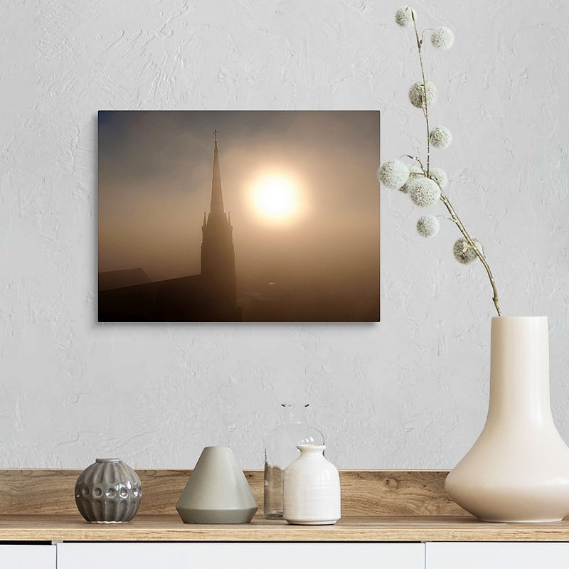 Thumbnail: Steeple Silhouettes at Sunset - Dubuque, IA