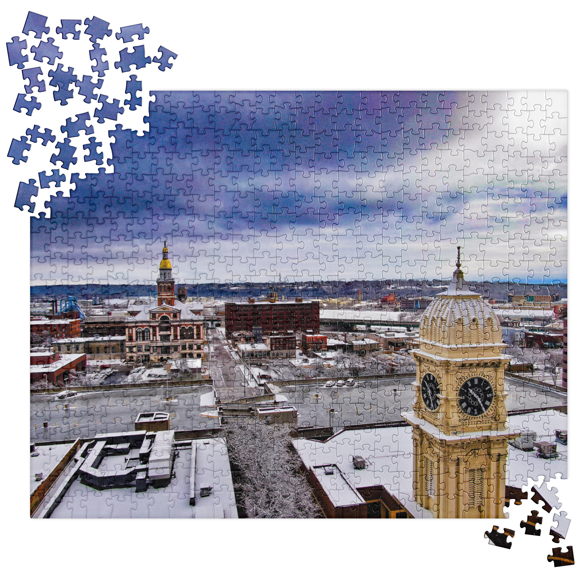 Wintery Town Clock / Courthouse
