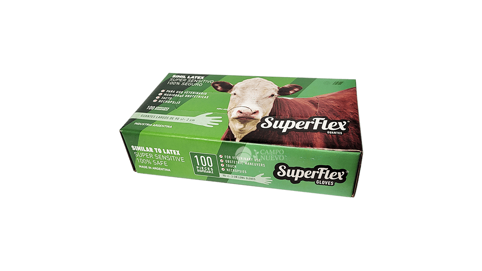 Guantes largos para examinación Super Flex 100u.
